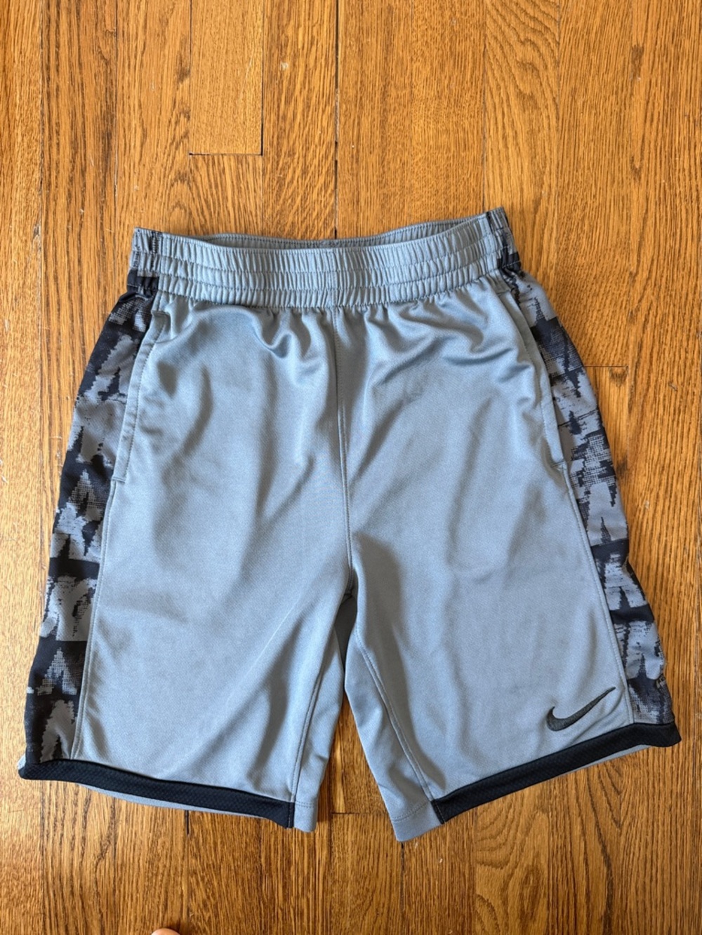 Nike Dri-fit Gray Athletic Shorts with Black Camo Panels